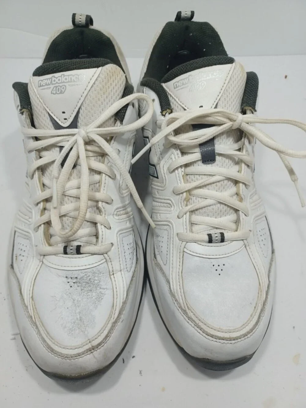 New Balance Mens 409 White Casual Shoes Sneakers Size 12 % Dad Shoes